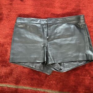 BB Dakota Black Leather Shorts